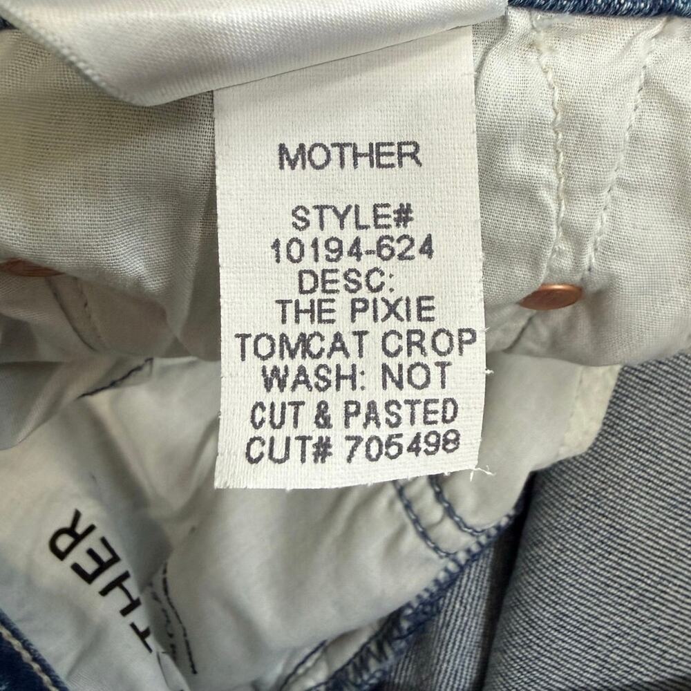 Mother The Pixie Tomcat Crop size 28 Not Cut & Pasted Ankle Jeans - Picture 14 of 15